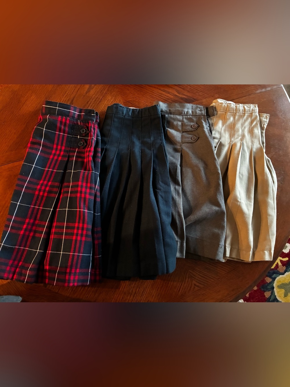 4 Lands End Modest Uniform Skirtd